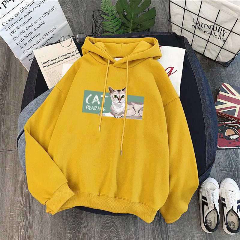 Womens Oversized Fleece-Lined Hoodie Winter Warm Long Sleeve Sweatshirt Loose Fit Casual Streetwear