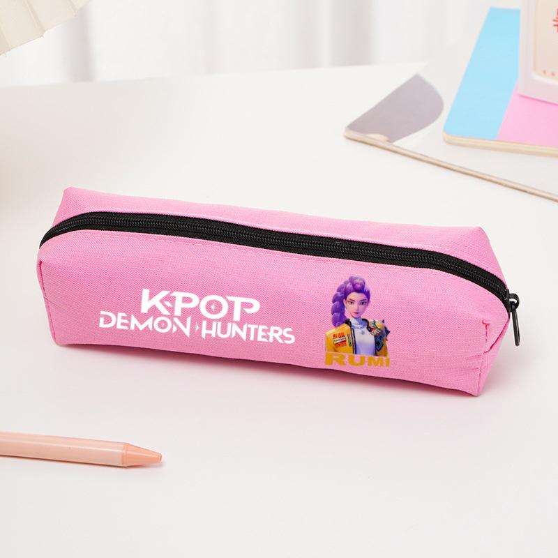 K-pop Demon Hunter Girl Group Cartoon Pencil Case - Oxford Cloth Stationery Bag for Primary Students