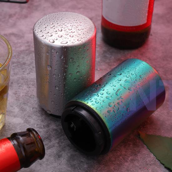 Automatic Beer Bottle Opener Magnetic Stainless Steel Push-pull Bottle Opener Portable Bar Tools for Home Picnic Camping