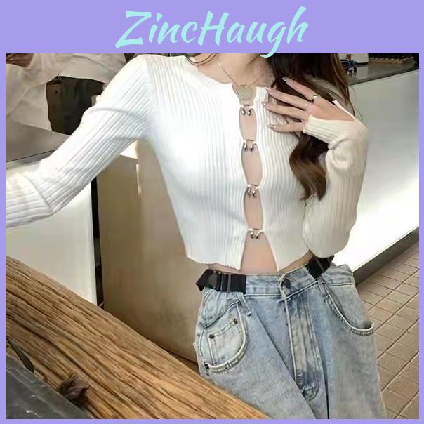 Casual Knit Sweater With Openwork Design For Women And Fall Fashion