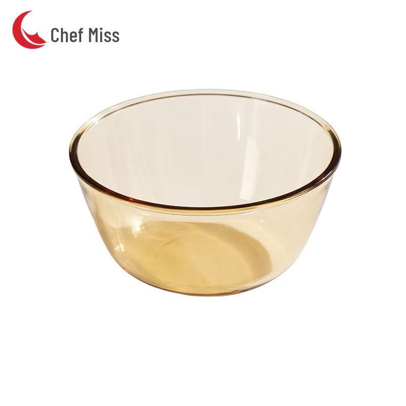 

Amber Borosilicate Glass Salad Bowl