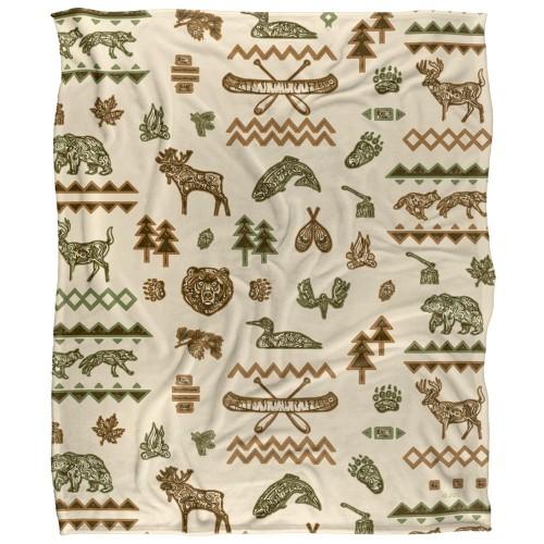 JQ Licensing Silky Log Cabin Supersoft Blanket