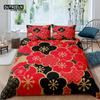 Home Living Luxury 3D Cherry Blossoms Bedding Set Fish Duvet Cover Pillowcase Queen and King EU/US/AU/UK Size Comforter Bedding