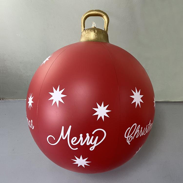 Luminous PVC Inflatable Christmas Ball for Indoor and Outdoor Decorations