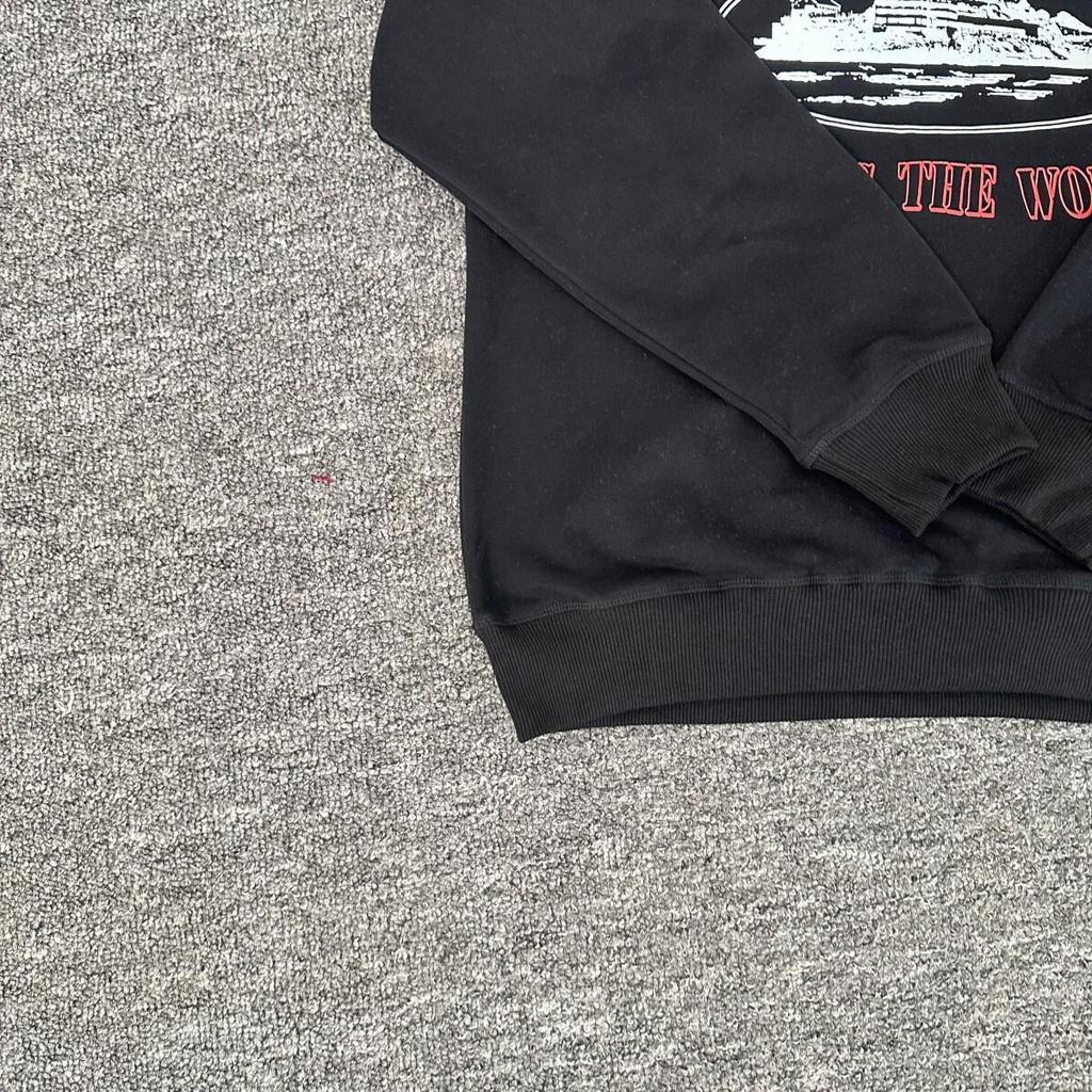 Corteiz Alcatraz Unisex Trendiger Lockerer Kapuzenpullover mit Rundhalsausschnitt und Samt