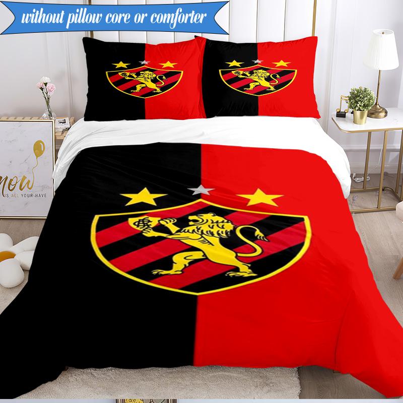 Football Club Emblem lion 3pcs K-pop music group Bedding set,Ideal for Bedroom, Dormitory,Including Duvet Cover And 2pcs Pillowcases,Fan gifts