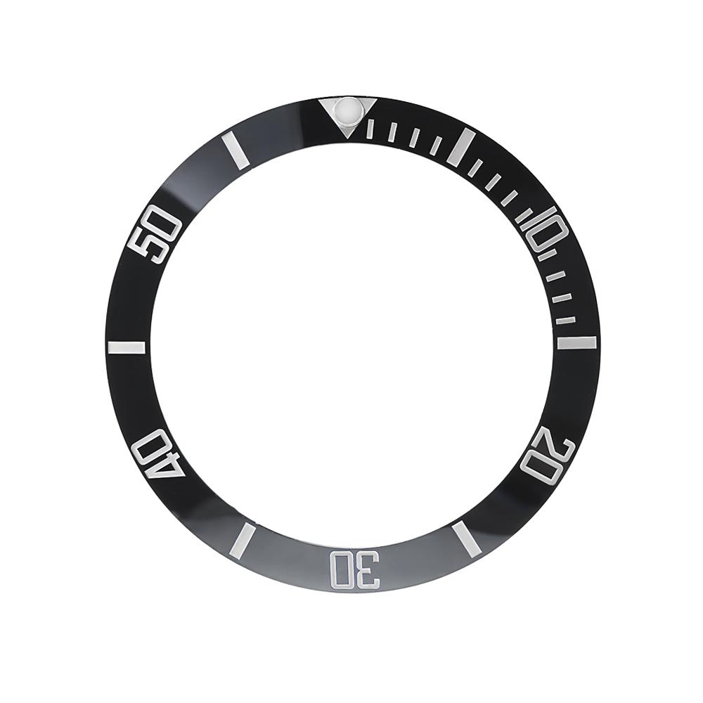 38mm Ceramic Alloy Watch Bezel Insert Ring Slope for Water Ghost Watch Case NH35 NH36 for GMT Diving Men Watch Part Accessories