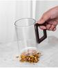 High-Temperature Resistant Tea Cup Set: Thickened Borosilicate Glass with Wooden Pistol Grip Handle