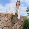 Betu Women's Workwear Style Midi Skirt