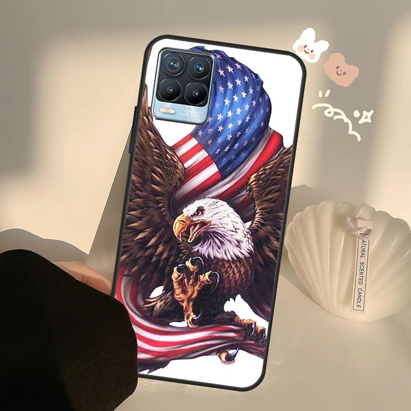 

American USA Flag Eagle Case For Realme C71 C63 C61 C55 C51 C53 C25 C65 C67 C75 11 12 13 14 15 Pro Plus GT6 GT7 Pro Realme C25 C25s