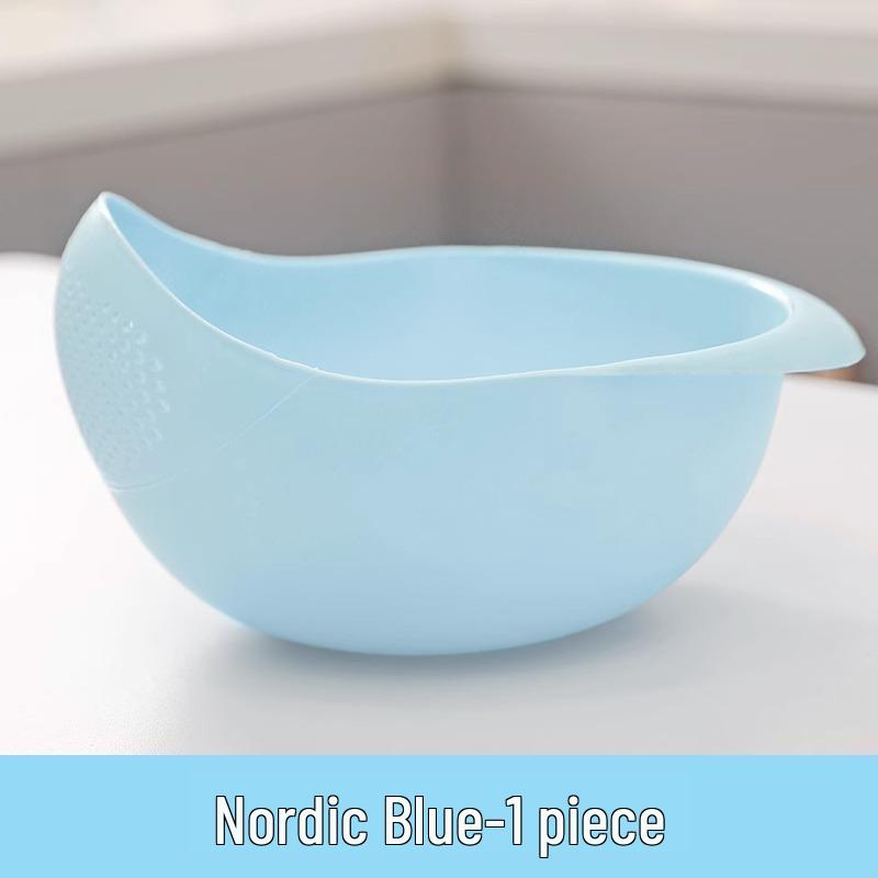 Non-Leak Rice Washing Sieve and Fruit Basket - Fine Mesh Basin for Kitchen Use