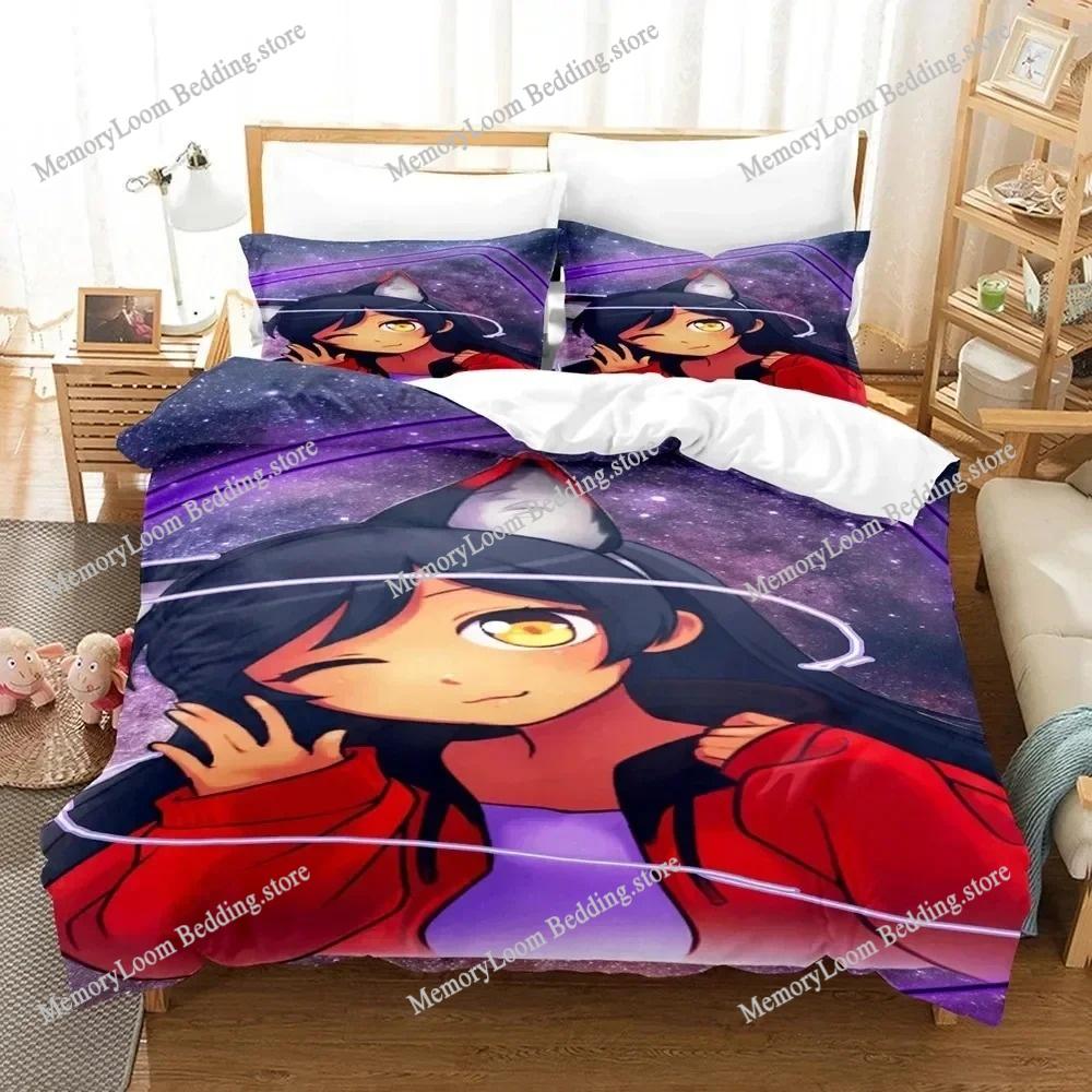 3D Printed Anime Vibrant Aphmau Bedding Set Duvet Cover Bedroom Cozy Comforter Single/Twin/King Size Quilt Cover Home Textiles