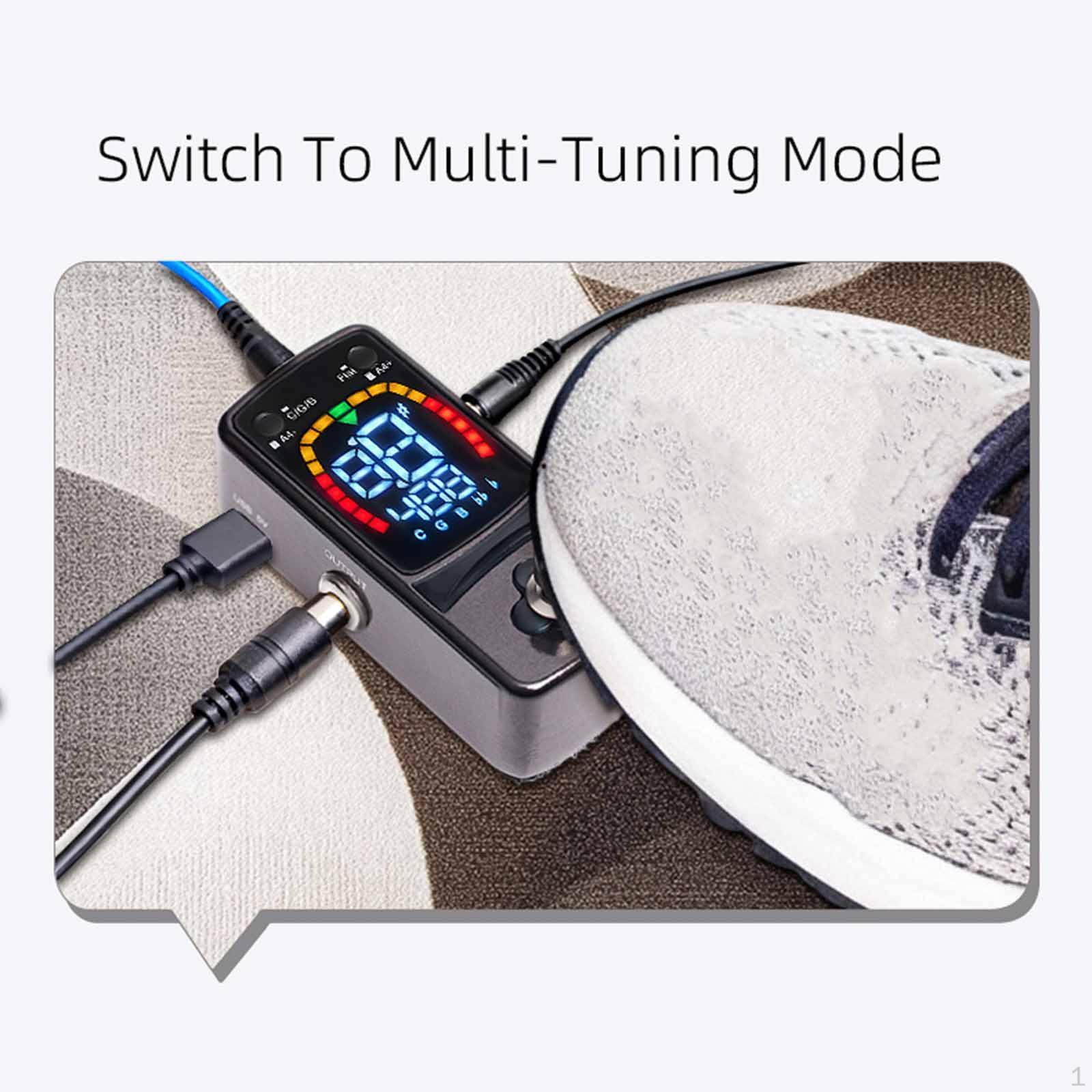 Tuner Pedal Musical Instruments Accessories Mini Precision Compact Sturdy Professional for Chromatic
