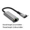 USB C to Gigabit Ethernet Networking Adapter Dongle USB Networking Adapter 90 Degree Angle USB C Fast Ethernet Adapter