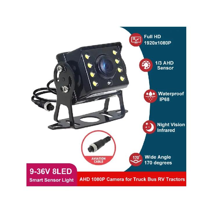 170° AHD 1920*1080P High Definition Truck Starlight Night Vision Rear View Camera For Truck Bus RV Tractors