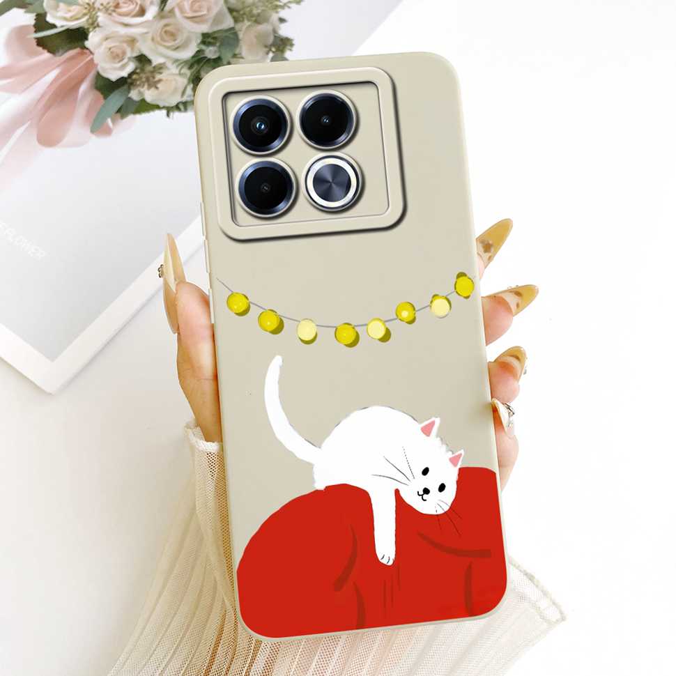For Infinix Note 40 5G Case X6852 Soft Slim Rabbit Sunflower Back Cover Fundas For Infinix Note40 Note 40 5G Shell Bumper