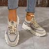 New Womens Breathable Mesh Platform Sneakers Comfortable Lace Up Outdoor Shoes