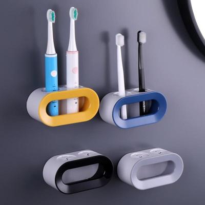 Porte-brosse à dents électrique, support auto-adhésif à Double trou, support mural, rangement permettant de gagner de l'espace, accessoires de salle de bains