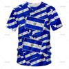 El Salvador Flag National Emblem 3D Print T Shirts Streetwear Harajuku Men Women Casual Sportswear O Neck Short Sleeve T-shirt