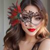 Seductive Style Half-Face  Lace  Mask Feathers Design Masquerade Mask Feather Mask  Makeup Festival