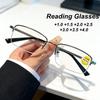 Business HD Metal Half Frame Men's Reading Eyes Ultra Light Neutral High Quality Simple and Versatile Anti Blue Light Eyes