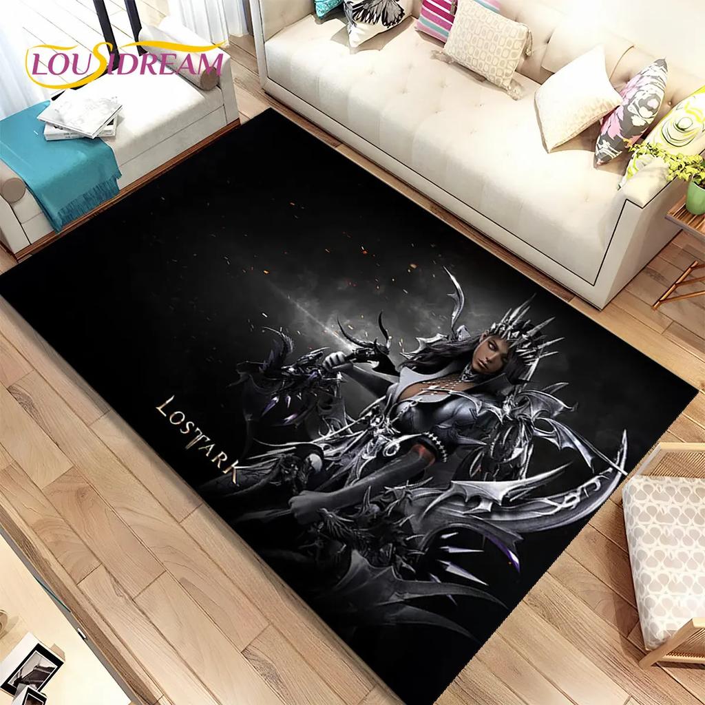 3D Lost Ark Game Gamer Cartoon Area Rug,Carpet Rug for Living Room Bedroom Sofa Doormat Decoration,kids Play Non-slip Floor Mat