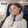 Durable Travel Neck Cushion U Shaped Pillow, Memory Foam Cooling Support Portable Headrest with Removable Washable Cover for Office Planes Trains
