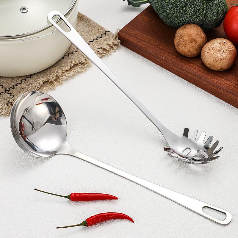Stainless Steel Cooking Spatula And Soup Ladle With Hightemperature Resistance For Kitchen Use