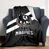 1pc Collingwood Magpies Throw Blanket - Soft Flannel, Cozy All-Season Polyester Perfect for Home, Office, Bedroom 1101