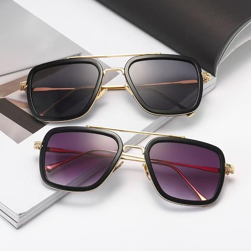 Retro Sunglasses Classic Men Metal Square Sun Glasses Vintage UV400 Gafas De Sol Unisex Fashion Eyewear for Women