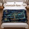 Pătură moale cu tematica Arborele Vieții Personalizată cu Numele Clientului Text Imprimat Pătură Caldă Decor pentru Casă Canapea Dormitor