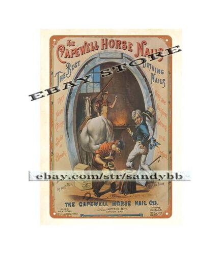 

s Capewell Horse Nails metal tin sign dining wall decorAluminum 20x30cm（7.8x11.8inch）