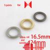 16MM Flat Alloy Ring Decorative Bag Buckle