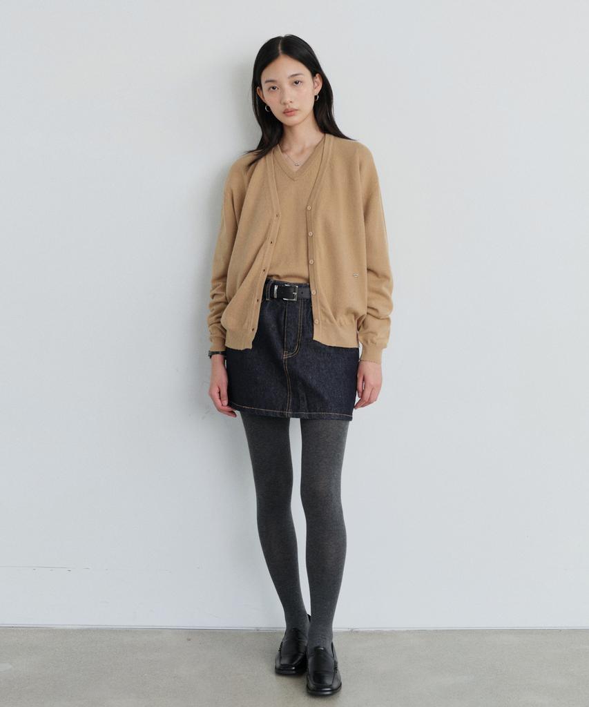 Yulago Washable V-Neck Knit & Cardigan Set