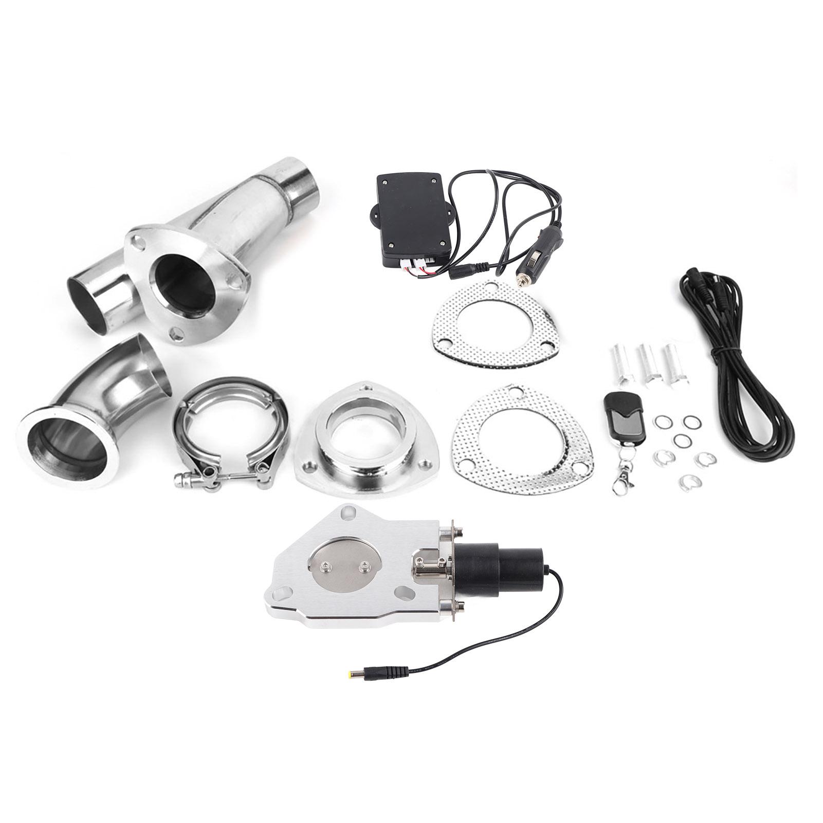 Electric Exhaust Valve, T304 Stainless Steel Pipes, CNC Aluminum Alloy Cutting Kit, Remote Control Kit,   Application, Exhaust System