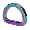 10 Stück Gepäckzubehör Regenbogen D-Ringe Zinklegierung Glänzendes Finish D-Ring Schnallen Langlebige Nicht geschweißte Metallringe Bastelprojekte