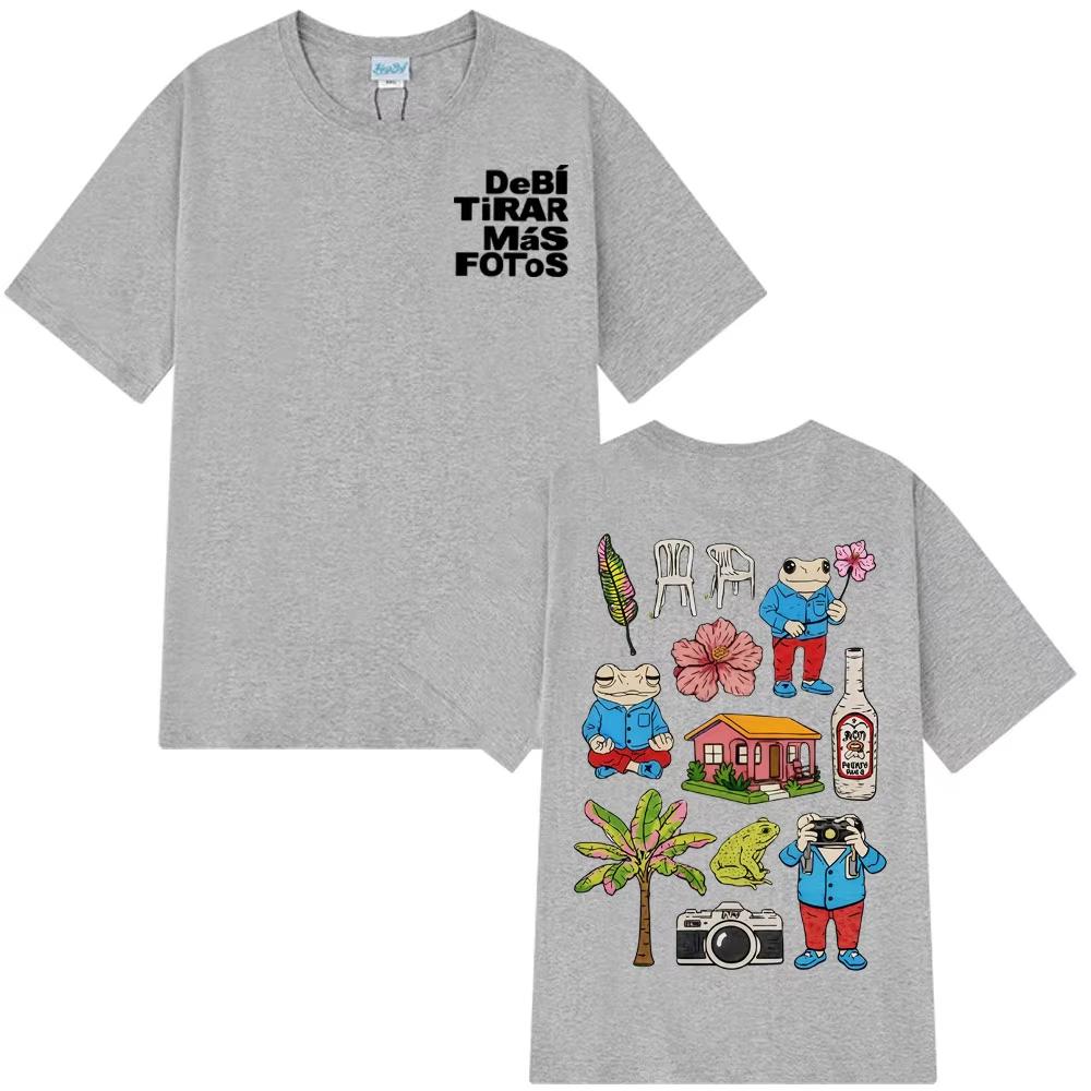Rapper Bad Bunny Tour 2026 Debi Tirar Mas Fotos DTMF Merch TShirt Unisex Fashion Clothing Summer ONeck Hip Hop Tees Streetwear