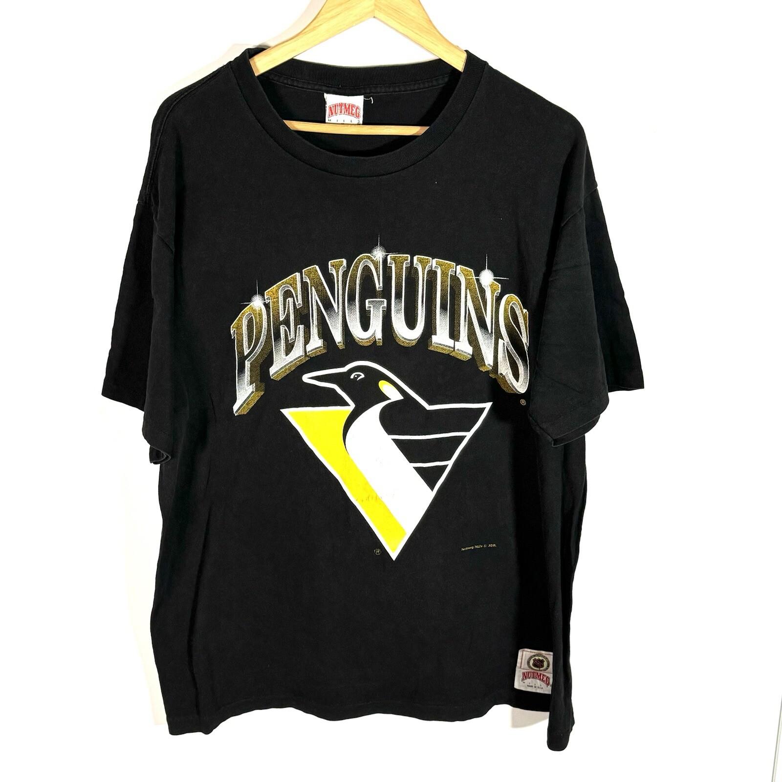 Vintage 1990’s Nutmeg Mills Pittsburgh Penguins Graphic T-shirt XL 90s S