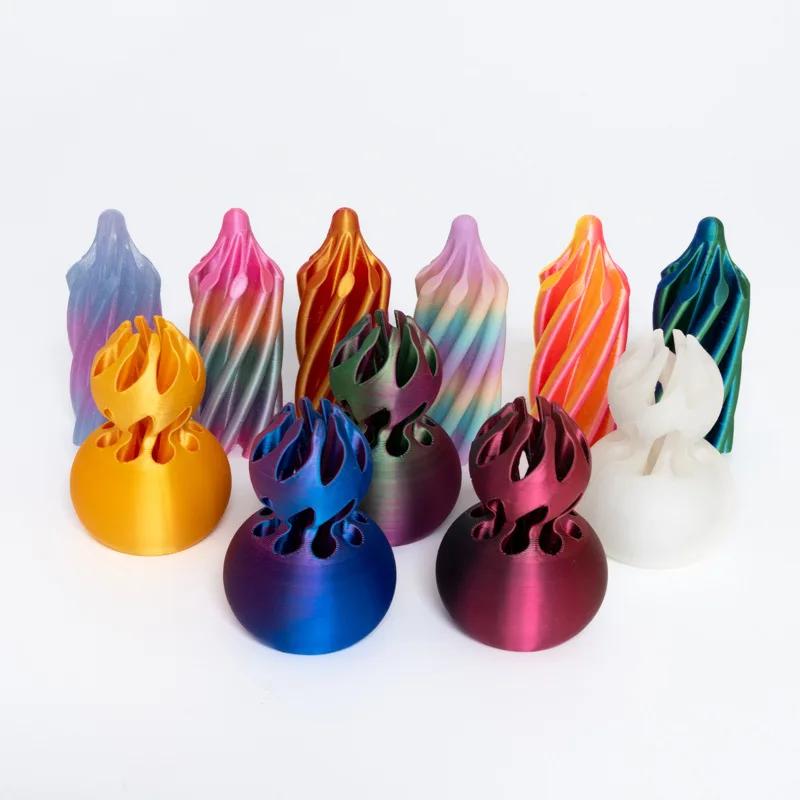 3D Printed Gourd Spiral Toy Figurines Stress Relief Impossible Pyramid Passthrough Sculpture Decompression Gourd Exquisite Decor