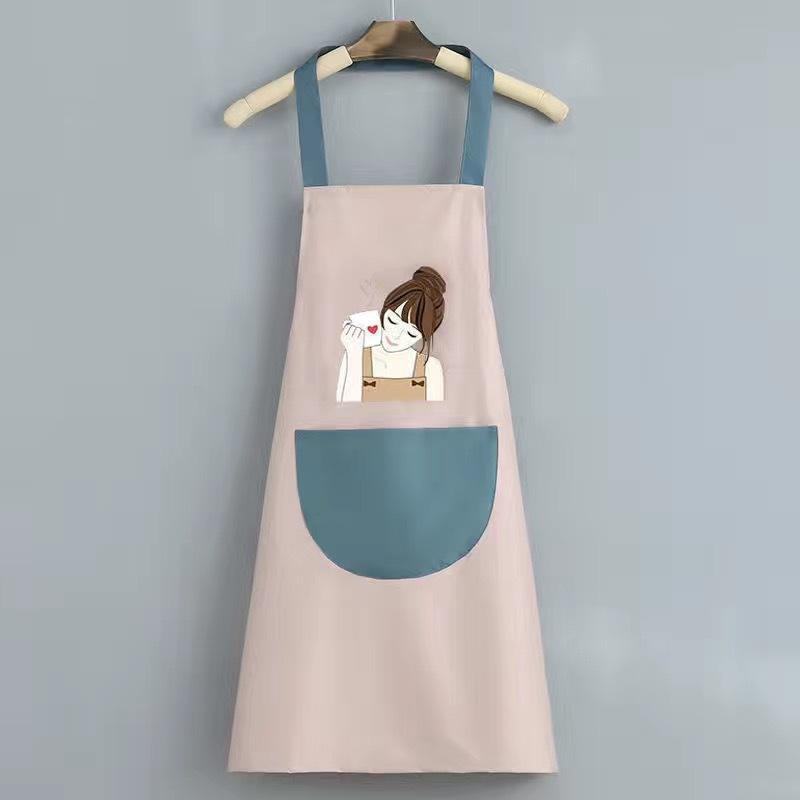 1pc Adorable PVC Apron, Durable Kitchen Wear with Pocket for Cooking Tools, Ideal for Restaurants and Food Trucks, Cute Apron