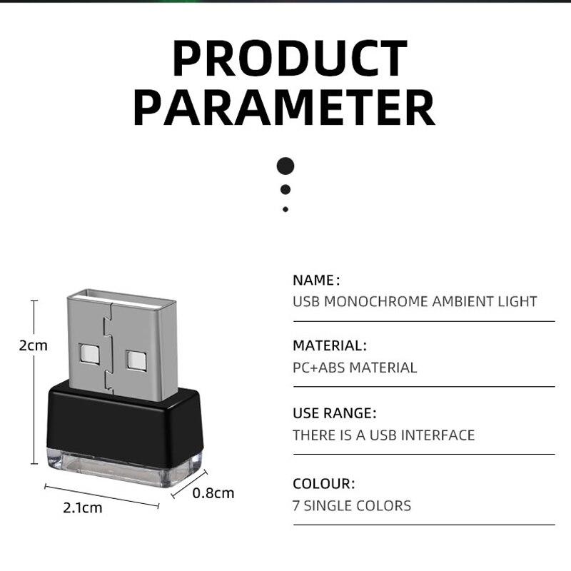 Mini USB LED Car Light Auto Interior Atmosphere Light Emergency Lighting Light Auto Decorative Lamp Car