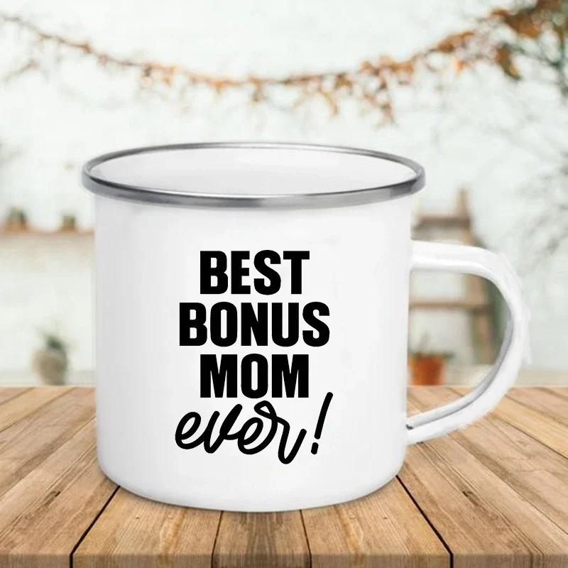 Coffee Cup Best Bonus Mom Ever Print Enamel Mugs Cupshe Tourist Mug Beer Unusual Tea Cup Drinkware Custom Cups Personalized Gift
