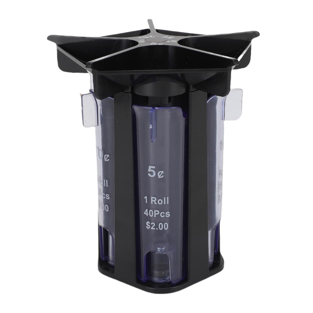 5 in 1 Change Sorter Tube Plastic Manual Change Counter for Employee Retailer Store Hotel Restaurant