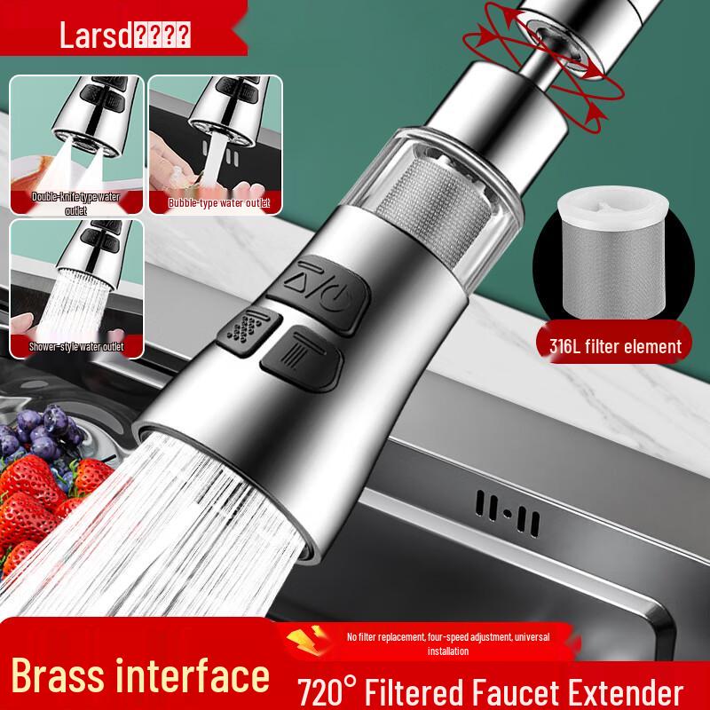 Larsd Kitchen Faucet Extender with Dual-Mode Aerator