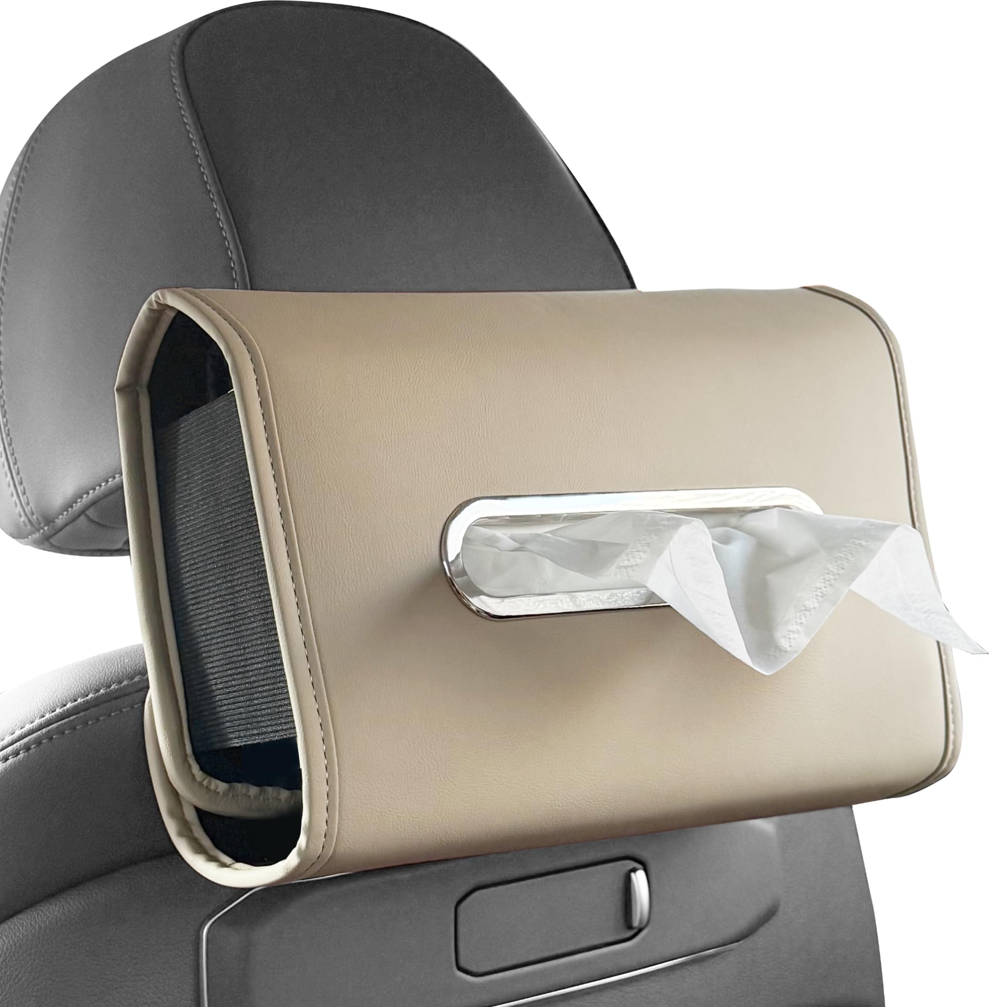

GOKEI Car Tissue Case Compatible with 2 Sizes High Quality regular бежевый