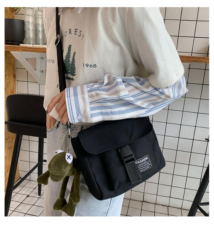 Men Women Canvas Shoulder Bags Fashion Unisex Crossbody Messenger Bag Daily Use Student Pouch Tote bags Adjustable Strap bolsas