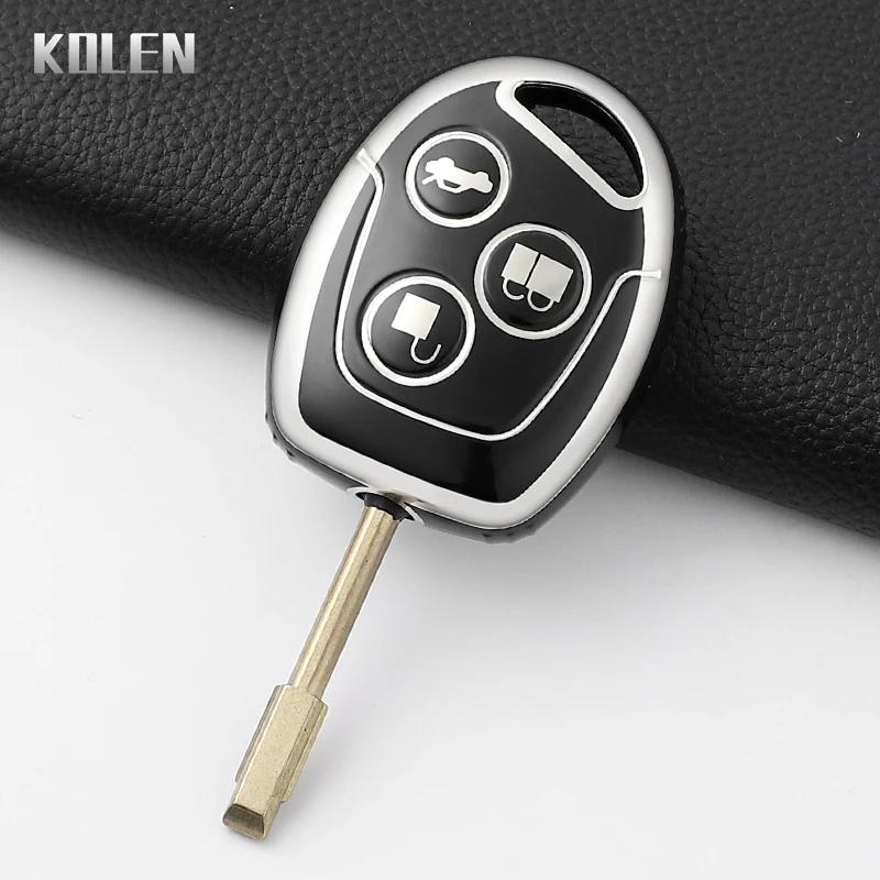 

For Ford Mondeo Focus Fusion Fiesta Galaxy Transit 2008 2006 2007 3 Buttons Fashion Tpu Car Key Case Cover Protected Shell Fob