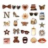50pcs Leopard Love Stickers Set Retro Aesthetic Downtown Girls Stickers Cool Trendy Y2K Stickers for Laptop Skateboard
