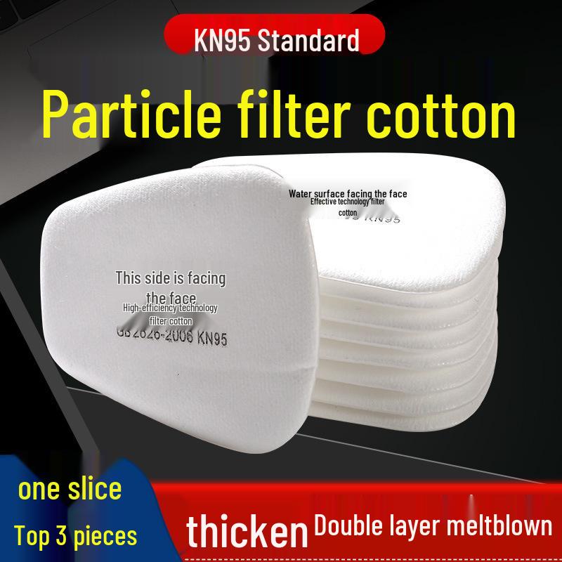 5N11 Half-Face Gas Mask with Trapezoidal Dust Filter Cotton for 6200/6800 Cartridge