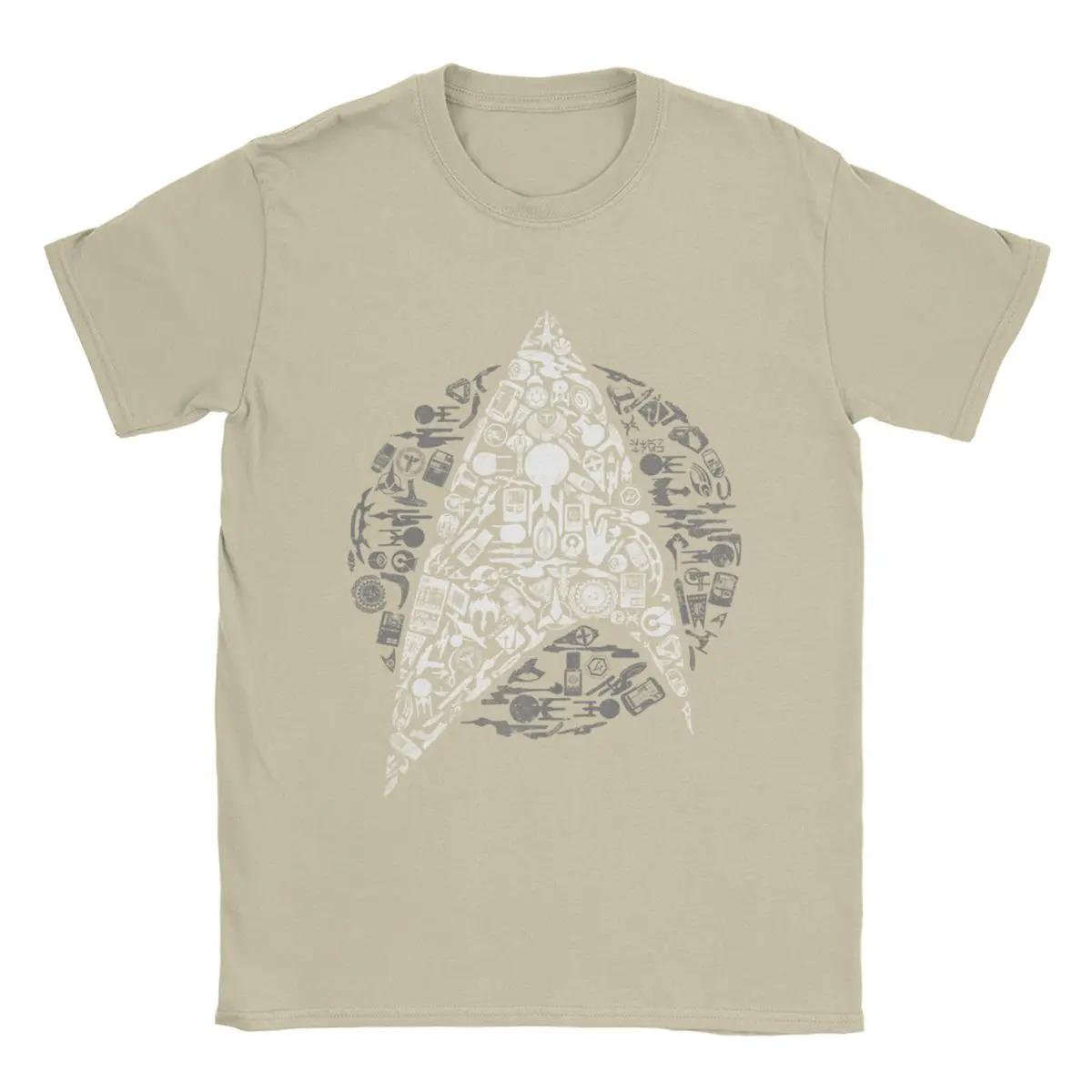 

Мужские футболки со звездами Treks Icons, хлопковая одежда, юмористические футболки с коротким рукавом и круглым вырезом, футболка с идеей для подарка XXL хаки